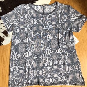 Free People NWT Snake T Shirt Easy Fit Sm/Med